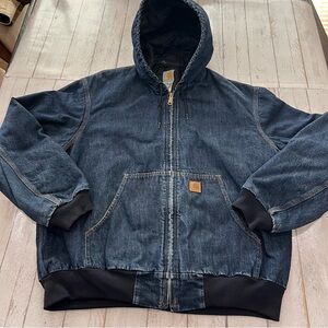 Vintage Carhartt Quilt-Lined Denim Jacket Sz 2XL